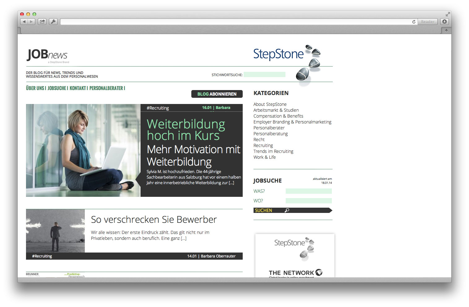 Startseite von www-jobnews.at